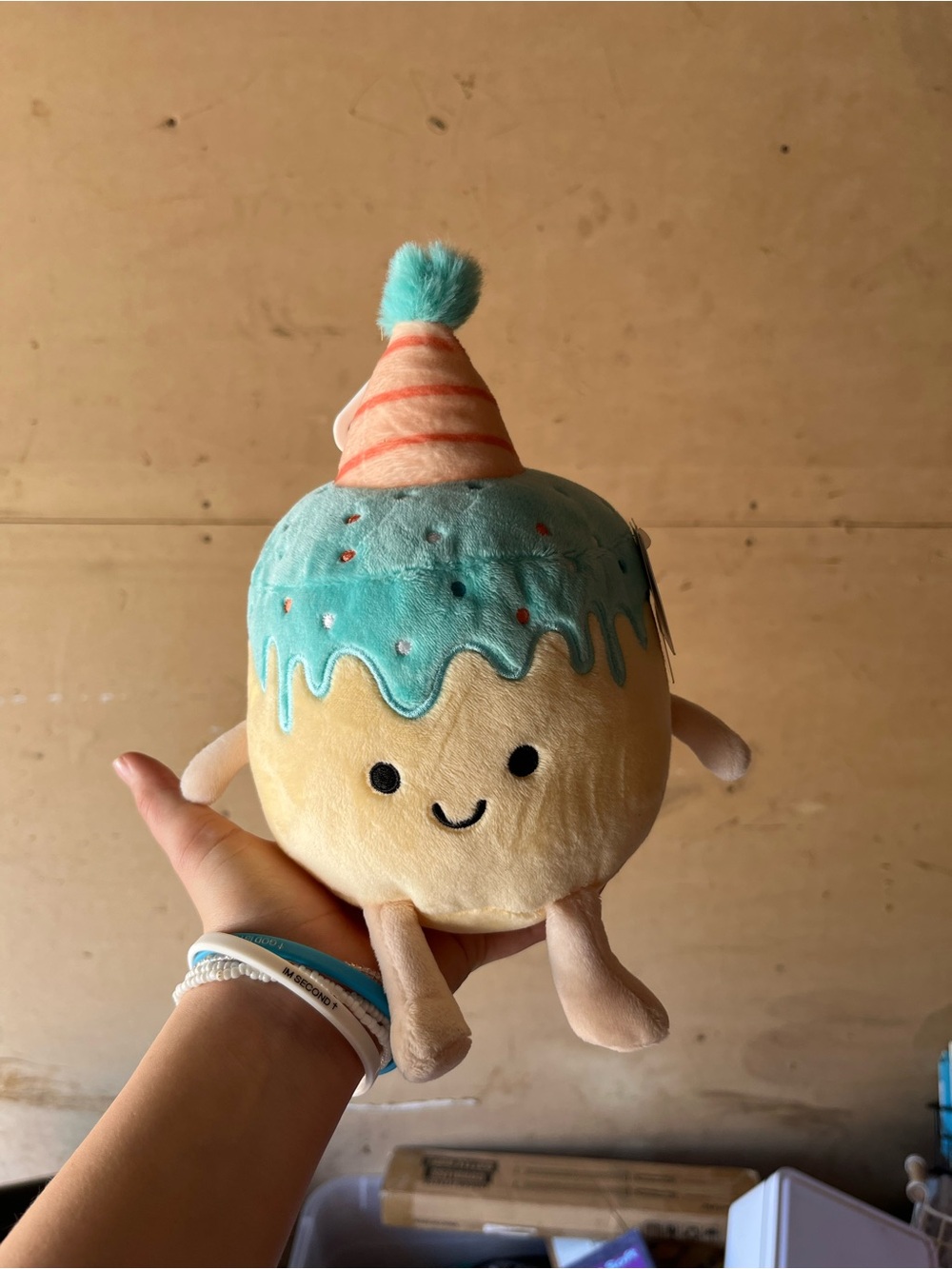 Target Plush Cupcake Toy - Teal & Cream